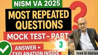 NISM VA Mock Test  2025 Part 3 |  most repeated question |#NISM exam Preparation 