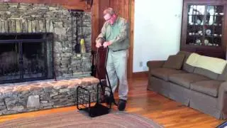 Rolling Log Cart With Detachable Fireside Storage Rack - Plow and Hearth