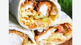 Homemade Creamy Loaded Oven-Baked Chicken Veggie Cheese Wraps 