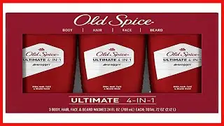 Old Spice Ultimate 4 in 1 Body Hair Face and Beard Wash, Swagger Scent, 24 Fl Ounce 3 Count