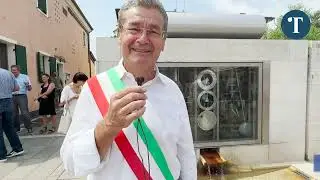 Il Sindaco di Casier Renzo Carraretto alla cerimonia di rimessa in funzione dell'idrocronometro