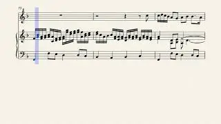 BuxWV 92 Buxtehude D, CHIACCONA, from 'Quemadmodum desiderat cervus', Recorder S+Hch
