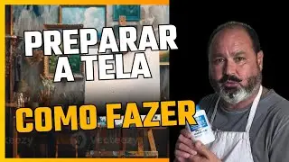 Como preparar Tela Profissional  para Pintura 🎨🖌️ Gesso Acrílico Lixamento Superfície Lisa e Durável