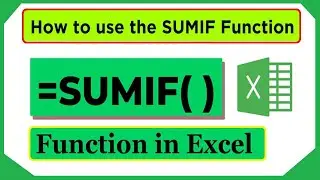 How to use SUMIF Function in Excel #sumif #excel  #naseerkhankhel