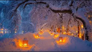 Romantic Christmas Walk in the Snow 🎄 Smooth Jazz Music for Sleep & Relaxation