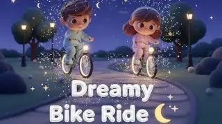 Dreamy Bike Ride 🌙🚲 A Gentle Kids&rsquo; Lullaby Song