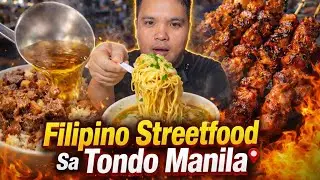 Filipino Streetfood sa Tondo Manila | Pares, Wanton Noodles, Giant Pusylog at Shabu Shabu sa Kanto