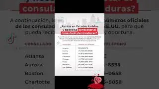 CONSULADOS DE HONDURAS EN ESTADOS UNIDOS #consulados #honduras504 #estadosunidos