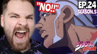 WAIT... IS HE DIO NOW?!!!!! | JOJO'S BIZARRE ADVENTURE *PART 6* EPISODE 24 | (S5 EP:24) REACTION!