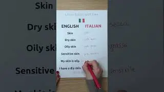 Learn Italian 🇮🇹 - Skin Vocabulary