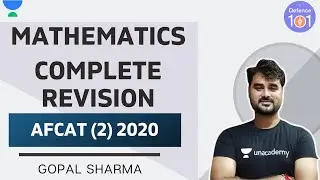 Complete Revision Session  | AFCAT 2020 | Mathematics | Gopal Sharma