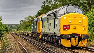*Rare* Europhoenix 37901 + 37407 Pass Harrietsham Hauling 4 KFA&rsquo;s for Export Working 6Z12 &bull; 22/8/24