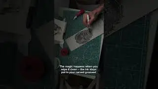 ASMR Linocut Tutorial | How to make sure that block was carved properly? #printmaking #linoleum #art