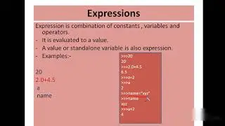 Expressions , Statements and Precedence of Operators in Python || Class 11 IP and CS CBSE