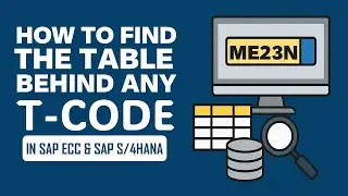 How to Find the Table Behind Any T Code in SAP ECC & SAP S4HANA #SAPABAP #SAP #SAPECC #SAPS4HANA