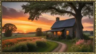 The Art Corner | Framed TV Art No Music | Neutral Landscape Art