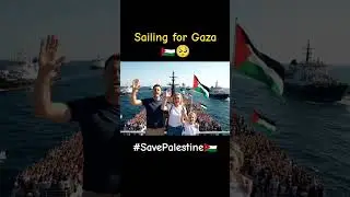 Sailing for Gaza 🇵🇸 #GlobalFlotilla #SaveGaza #StandWithPalestine #HopeAtSea #UnityForPeace