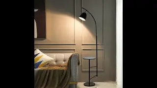 AMAZON.COM O'NEELDY Modern Arch Floor Lamps with Table for Bedroom, 360&deg; Rotatable Gooseneck Shade