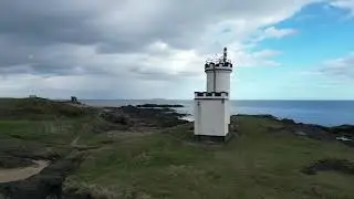 4K Close up Elie Ness Lighthouse, hard working fishermen close drone view!, DJI fife, Matt Livsey