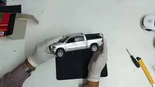 Unboxing Dodge Ram 1500 2019 silver 1/24 motormax/ shebystoys