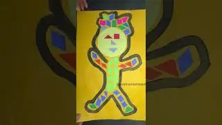Paper Mosaic People-Art Project for Kids #painting #artinstruction #paperart #papercrafts #tutorial