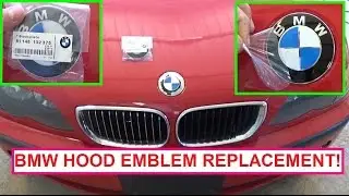 BMW e36 e46 e83 e39 e53 Front Hood Emblem Removal and Replacement! Logo Badge Decal