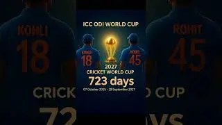 CWC 2027 countdown #countdown #cricket #youtubeshorts #worldcup #youtubeshorts  #cricketworldcup