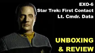 EXO-6 Star Trek: First Contact Lt. Commander Data 1:6 Figure Unboxing and Review