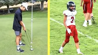 HIGH SCHOOL FOOTBALL GAME, GOLFING, and STUNG by a WASP! 🏈⛳️🐝