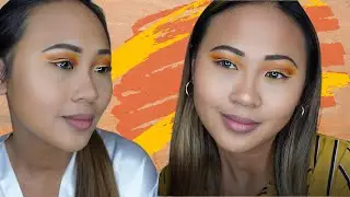 Yellow Orange Makeup 2021 | Fall November Thanksgiving Look | Quick and Easy
