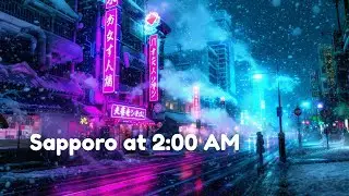 Cyberpunk Sapporo ❄️ Neon Snowfall LoFi | 1 Hour Night Drive & Deep Focus Beats