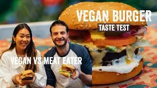 Vegan vs Meat-Eater: Vegan Burger Taste Test with Veggiekins Remy Park | Brunch Boys