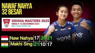 Nawaf/Nahya vs Makhi/Sing (India) R32 Odisha Masters 2025 | Live Badminton Reaction