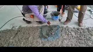 Fix concrete no rebar cover by mix mortar with Sikarlatex | Pheng Dyna