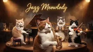 Jazz Meowlody - How it all began 🐱 Cozy Jazz Café Music for Deep Sleep, Relaxation & Focus