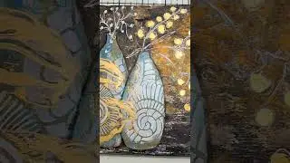 It glitters! #artideas #mixedmedia #collage #artist #acrylicpainting #funart #viralvideo