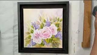 Sencilla composición de  rosas.