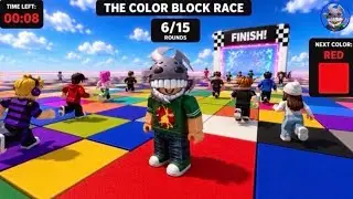 Playing Color Block Race in Roblox!