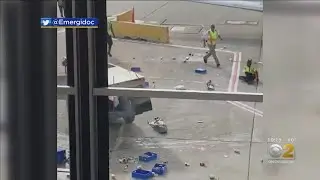 Catering Truck Loses Control At O'Hare