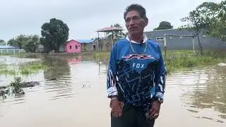 Miren como está la tía Mauda inundada por las tormentas