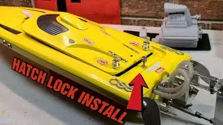 Hardware Store Hatch Lock For FE Rc Boats - Rc Boat  Canopy Lock Install - Delta Force 23 Cowl Lock