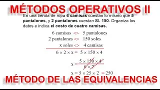 MÉTODO DE LAS EQUIVALENCIAS