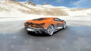 I Drove My Lamborghini Revuelto in the Snow of Gran Caldera Volcano