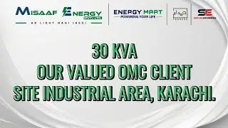 Installation Of 30 KVA Yang Dong (Brand New) Diesel Generator To OMC Site Industrial Area, Karachi.