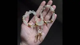 Gem Gardener: 24k Ancient Bead Necklace Choker Quartz
