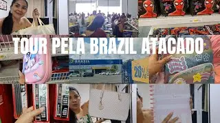 TOUR PELA BRAZIL ATACADO: Material escolar/ produtos pro lar/ comprinhas / loja cheia 🫣.