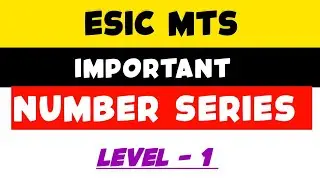 Important Number Series Questions For ESIC MTS || Level - 1
