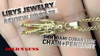 Lirys jewelry review update 3mm 16 inch 10k Miami cuban link chain and astronaut pendant