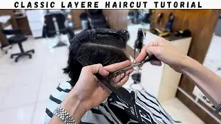Step by Step Layered Classic Haircut Men&rsquo;s | POV Barber Tutorial