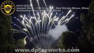 Instant Slice-13S 3 Layers-Red Strobe Mines, Silver Swimming Stars with Blue Mine - PFX13FR-41